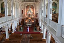 Inside Église Saint-Pierre, with a look at most of the first and second floors. The design of the church was inspired by those built in Quebec - where Chéticamp community leader, pastor and mastermind behind the church's construction Pierre Fiset was from. LUKE DYMENT/CAPE BRETON POST