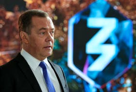 MOSCOW (Reuters) - Former Russian President Dmitry Medvedev on Sunday suggested that British soldiers training Ukrainian troops in Ukraine would be legitimate targets for Russian forces, as would