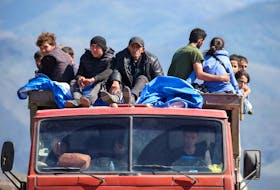 (Reuters) - A United Nations mission arrived in Nagorno-Karabakh on Sunday, Azerbaijani media reported, as a mass exodus of ethnic Armenians from the region continued following a lightning Azerbaijani