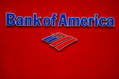 FILE PHOTO: A Bank of America logo is pictured in the Manhattan borough of New York City, New York, U.S., January 30, 2019. REUTERS/Carlo Allegri/File Photo