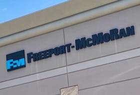 The logo of  copper miner Freeport-McMoRan Inc is displayed on their offices in Phoenix, Arizona, U.S. June 30, 2022. 