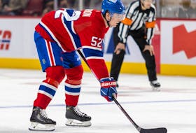 Canadiens defenceman Justin Barron is one of 28 players left at training camp.