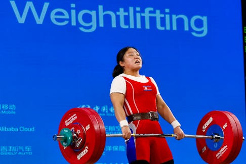 By Martin Quin Pollard HANGZHOU, China (Reuters) -North Korea's weightlifters once again crushed the opposition at the Hangzhou Asian Games on Monday with another world record and two more golds,
