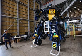 By Satoshi Sugiyama and Chris Gallagher YOKOHAMA, Japan (Reuters) - Tokyo-based start-up Tsubame Industries has developed a 4.5-metre-tall (14.8-feet), four-wheeled robot that looks like "Mobile Suit