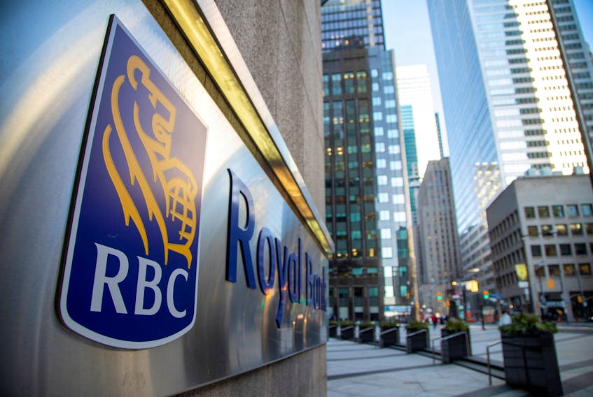 A sign for the Royal Bank of Canada in Toronto, Ontario, Canada December 13, 2021. 