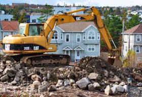 A house is framed by an excavator in the Governor's Brook subdivision in Spryfield on Monday, Oct. 23, 2023.
Ryan Taplin - The Chronicle Herald