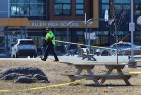 Halifax regional police are scene at CP Allen high school following a weapons complaint with injuries in Bedford March 20, 2023

TIM KROCHAK PHOTO