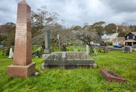 Grave of Susannah Oland's at Christ Church Cemetery in Dartmouth.