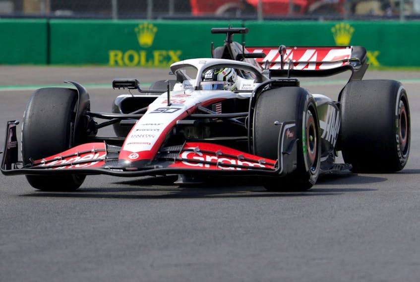 Formula One F1 - Mexico City Grand Prix - Autodromo Hermanos Rodriguez, Mexico City, Mexico - October 27, 2023 Haas' Oliver Bearman in action during practice