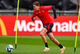 Christine Sinclair goes through a training session prior to Canada's FIFA Women's World Cup match on July 25 in Perth, Australia. Sinclair and the Canadian national team will play in an international friendly at the Wanderers Grounds on Tuesday evening. - Luisa Gonzalez / Reuters