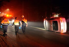 A single-vehicle crash took out a utility pole and electricity to some homes near the downtown St. John's area Monday night. Saltwire staff