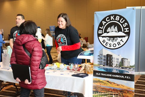 Kelly Murray, restaurant manager at Fin Folk Food, says she spoke to many young, excited people at the Tourism Industry Association of P.E.I.’s annual job fair at the P.E.I. Convention Centre on April 1.