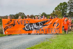 A large crowd of people turned out to participate in the fourth annual Truth and Reconciliation Walk on the morning of Sept. 30 in Millbrook. NICK GAINES PHOTOGRAPHY