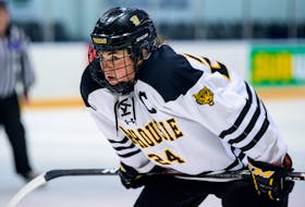 Dalhousie fourth-year forward and captain Isabella (Izzy) Weist and the Tigers open the 2023-24 Atlantic university women's hockey season on Wednesday evening at home against the Mount Allison Mounties at the Halifax Forum. - Trevor MacMillan / Dalhousie Athletics