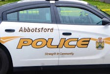 Abbotsford police arrested three men after a store was robbed in the 2800-block Gladwin Road Saturday night.