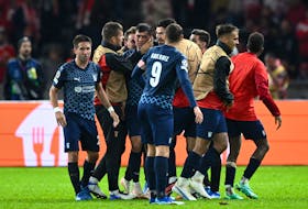 BERLIN (Reuters) - Portugal's Braga scored a stoppage-time winner through Andre Castro after coming from two goals down to snatch a 3-2 win at Union Berlin in their Champions League Group C match on