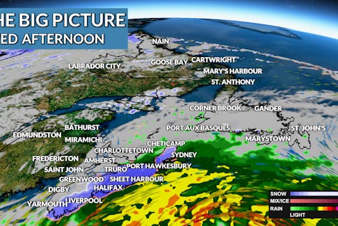 It could be a messy commute home in much of Nova Scotia on Wednesday afternoon with wet snow in the forecast.