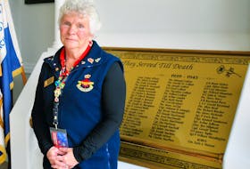 Gayle Mueller at George R. Pearkes V.C. Branch #5 Royal Canadian Legion in Summerside. - Contributed