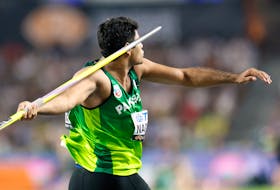 By Ian Ransom HANGZHOU, China (Reuters) - Pakistan's first athletics world championship medallist Arshad Nadeem has pulled out of the Asian Games with a knee injury, foiling a javelin showdown with