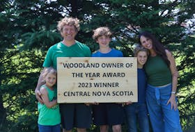 Beau and Laura Blois and their family earned the Woodland Owner of the Year Award.
 Nova Scotia Department of Natural Resources and Renewables • Special to Truro News
