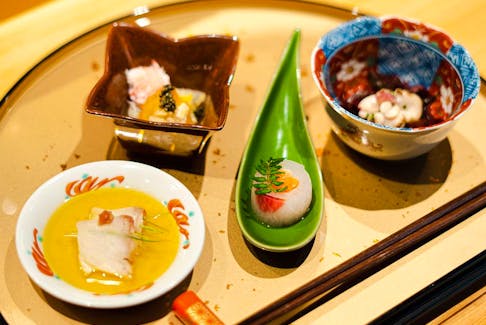 "From the premium, hyper-seasonal fish to the demonstration of sasagiri (traditional Japanese bamboo leaf carving), it is a memorable show from start to finish," Michelin inspectors said of Vancouver's Okeya Kyujiro.