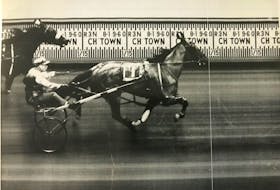 Dees Boy with driver Lloyd MacAulay wins the first ever Gold Cup and Saucer, Aug 1960. (Submitted)