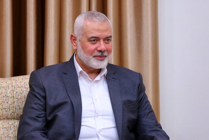 (Reuters) - Ismail Haniyeh, the leader of the Palestinian Islamist group Hamas, told fellow Arab countries that Israel cannot provide them with any protection. In a speech on Saturday, Haniyeh also