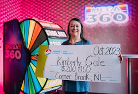 Kim Gale of Corner Brook, N.L. won $200,000 in Atlantic Lottery's new Mega 360 game.