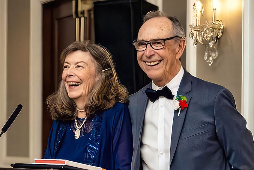 Cancer survivor, Siggy Heinze-Milne (right), pictured with his wife, Gail, at their son’s wedding. Gail and Siggy recently made a gift of stock to the QEII Foundation to ensure more cancer patients and survivors can benefit from the QEII’s ACCESS program, which integrates exercise into the continuum of care. PHOTO CREDIT: Contributed