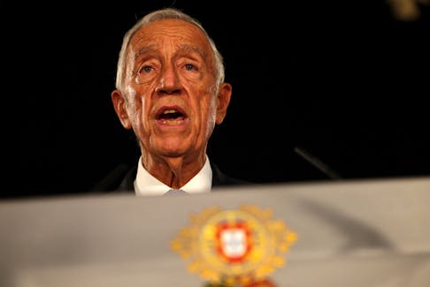 Portugal's President Marcelo Rebelo de Sousa addresses the nation from Belem Palace to announce his decision to dissolve parliament triggering snap general elections on March 10th, after Prime Minister Antonio Costa resigned due to an ongoing investigation on the alleged corruption in multi-billion dollar lithium, green hydrogen and data centre deals, in Lisbon, Portugal, November 9, 2023.