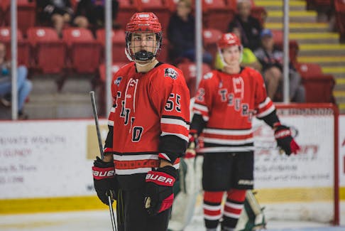 Simon Mullen, who turned 18 in September, has been a mainstay on defence during his third junior A season with his native Truro Bearcats of the Maritime Hockey League. NICK GAINES