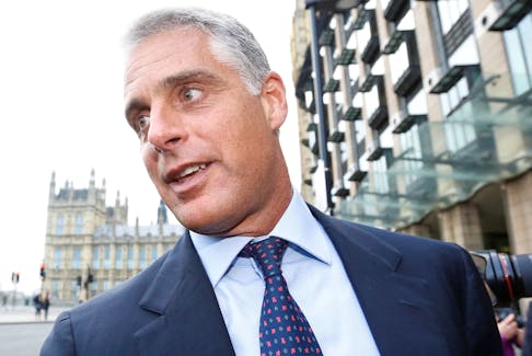 UBS chief executive Andrea Orcel leaves after attending a UK parliamentary inquiry into Libor interest rates in London January 9, 2013.