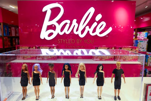 Barbie dolls, a brand owned by Mattel, are seen at the FAO Schwarz toy store in Manhattan, New York City, U.S., November 24, 2021.