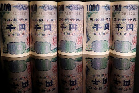 Banknotes of Japanese yen are seen in this illustration picture taken September 23, 2022.