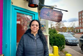 Claudia Balderas stands outside her family's restaurant, Azteca, located on Kent Street in Charlottetown. Seven years ago, she moved from Mexico to P.E.I. with a dream of opening a restaurant, and recently, that dream came true when the restaurant officially opened its doors on Nov. 10. Thinh Nguyen • The Guardian