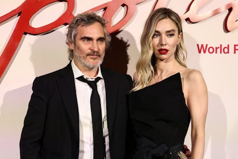 Cast members Joaquin Phoenix and Vanessa Kirby pose during a photocall for the World Premiere of the film "Napoleon" at the Salle Pleyel in Paris, France, November 14, 2023.