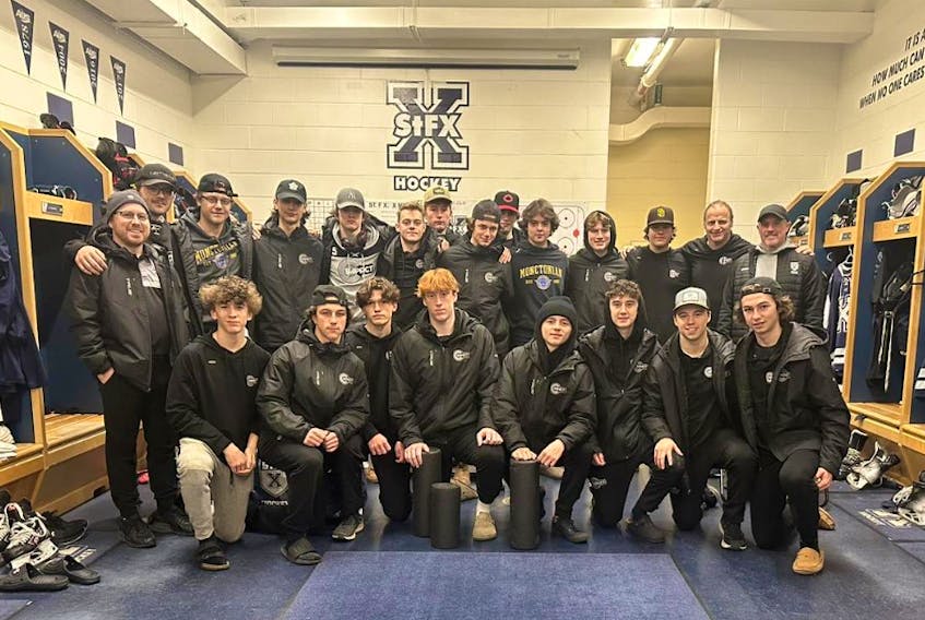 The Central Impact made a stop at St. Francis Xavier University on Wednesday and got a look at the schools Keating Centre before heading to Moncton for the start of the 2023 Monctonian AAA Challenge. That tournament runs from Nov. 16-19. Contributed photo
