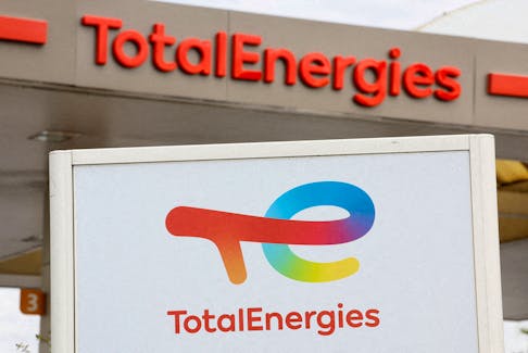 TotalEnergies signs are seen at a petrol station in Nice, France, October 10, 2022.