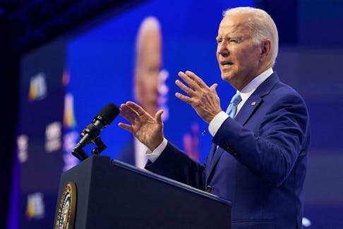 U.S. President Joe Biden delivers remarks at the Asia-Pacific Economic Cooperation (APEC) summit in San Francisco, California, U.S., November 16, 2023.