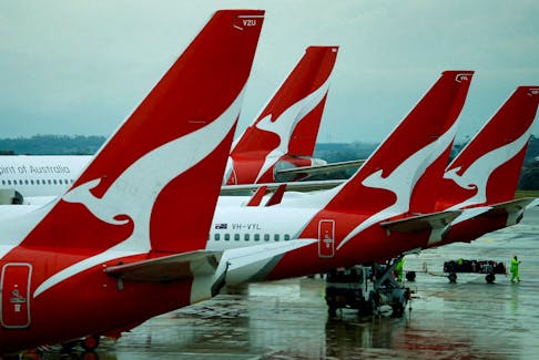 Qantas aircraft are seen on the tarmac at Melbourne International Airport in Melbourne, Australia, November 6, 2018.