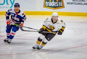 Newfoundland Growlers rookie standout Jackson Berezowski was named the ECHL Rookie of the Month this week after he posted 12 points in six games with the club. Jeff Parsons/Newfoundland Growlers