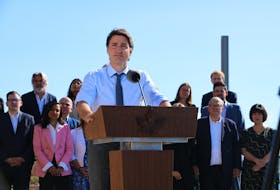 Prime Minister Justin Trudeau speaks at a news conference in Charlottetown on Aug. 23. On Oct. 26, Trudeau announced there would be a three-year exemption on the carbon tax for home heating oil. Stu Neatby • The Guardian