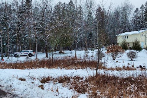 On Dec. 31, 2021, an RCMP cruiser is seen parked at what was believed to be the location of a police-involved shooting.