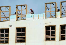 Construction work continues on a Long Lake Village condo building on Wednesday afternoon. The Workers Compensation Board of Nova Scotia says injuries in the residential construction industry are on the decline.
Ryan Taplin - The Chronicle Herald