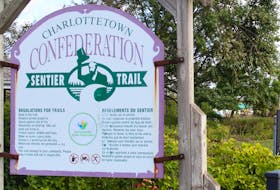 A sign on the Confederation Trail in Charlottetown details the rules that users must follow, including no motorized vehicles. Guardian file
