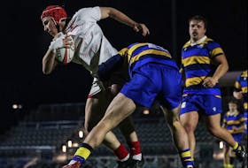 The Memorial Sea-Hawks finished fourth at the recent 2023 Canadian University Rugby Championships held in Langley, B.C. The Sea-Hawks fell to the University Guelph Griffons in the bronze medal game 38-12. Photo courtesy Canadian University Rugby Championships