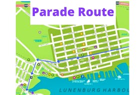 The Lunenburg Santa Clause Parade will begin on Lincoln Street and will head towards Falkland Street and Victoria Road. The route will feature a 'sensory friendly section' along Tannery Road and finishing on Knickle Road near Bluenose Academy. - Town of Lunenburg Facebook