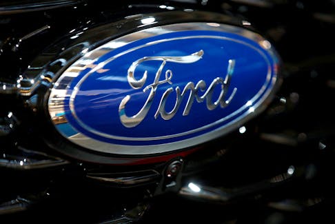 Ford logo is pictured at the 2019 Frankfurt Motor Show (IAA) in Frankfurt, Germany September 10, 2019.