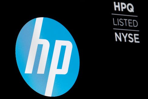 The logo for The Hewlett-Packard Company  is displayed on a screen on the floor of the New York Stock Exchange (NYSE) in New York, U.S., June 27, 2018.