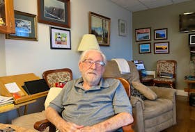 Llyod Walker, 91, operated a modular housing plant years ago. After reading about tent city in The Telegram, he believes the housing crisis could have been prevented. (Jenna Head/ Saltwire)